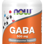 NOW Foods GABA 500mg 100 & 200 VCap Bottle