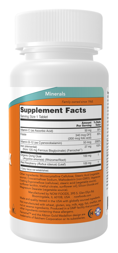 NOW Foods Iron Complex 100 Tabs - Image 3