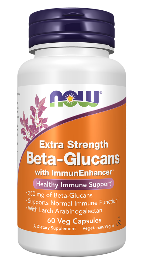NOW Foods Beta-Glucans with ImmunEnhancer Extra Strength - 60 VCaps