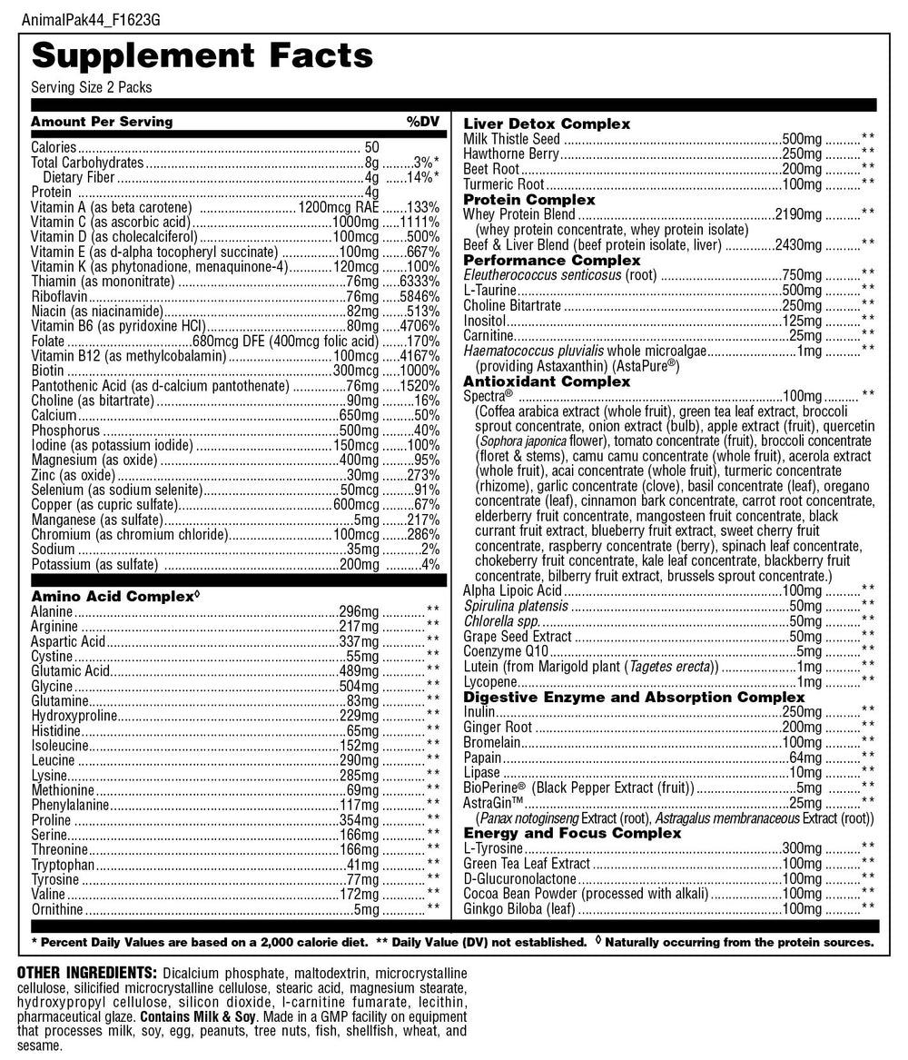 Universal Nutrition Animal Pak 44 Packs - Image 2