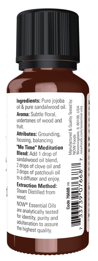 NOW Foods Sandalwood Oil 14% Blend 1oz - Image 3