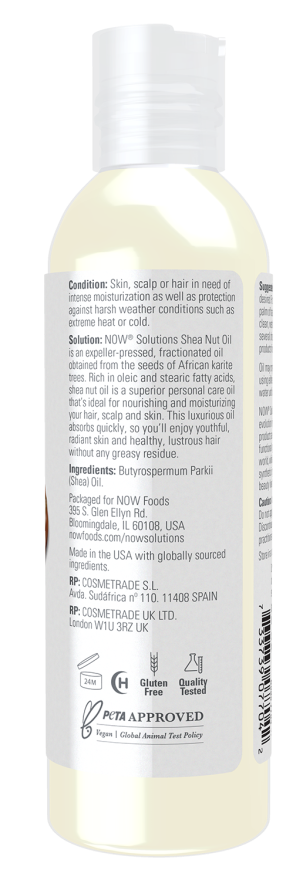 NOW Solutions Shea Nut Oil - 4 fl. oz & 16 fl. oz. - Image 2