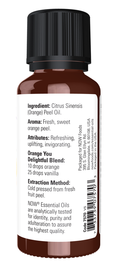 NOW Foods Orange Oil 100% Pure 1oz & 4oz. Bottle - Image 2