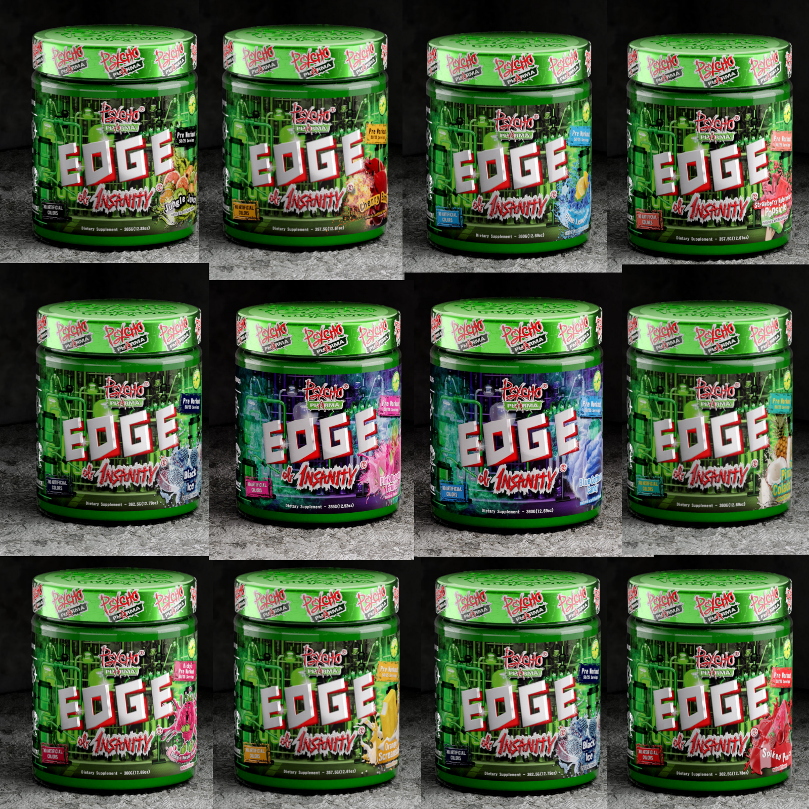 Psycho Pharma Edge of Insanity Pre-Workout- CHOOSE FLAVOR