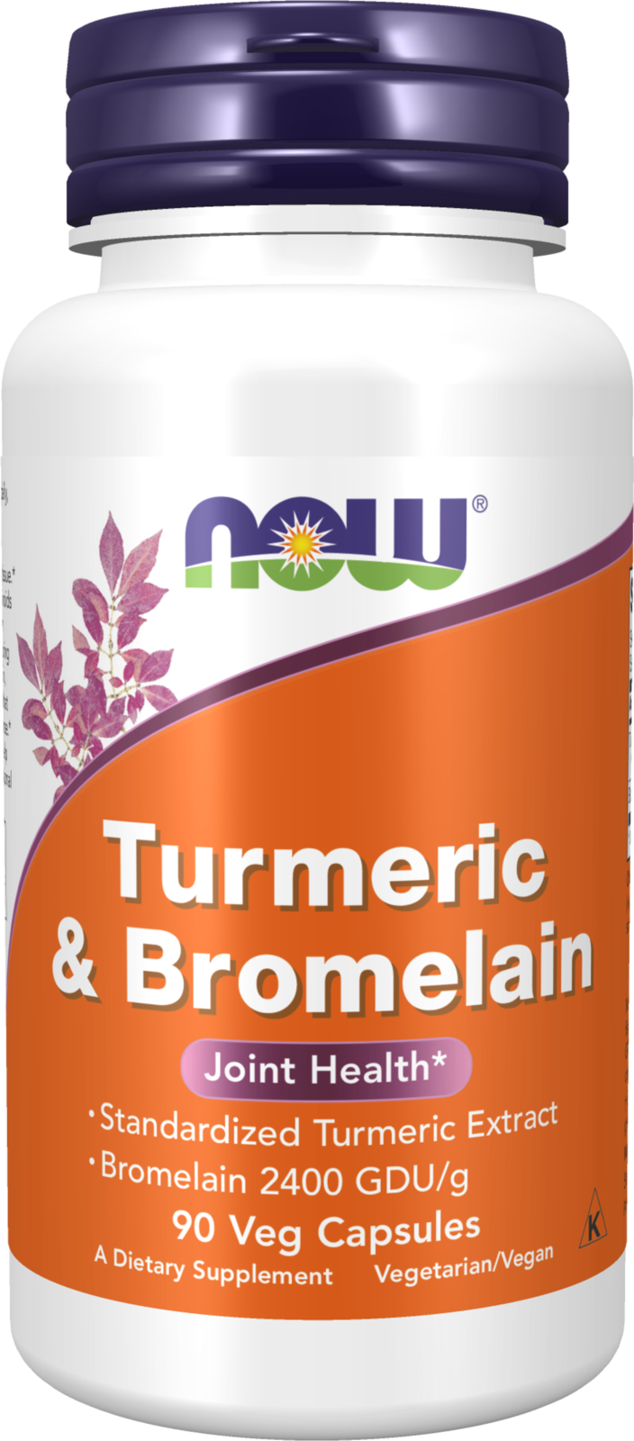 NOW Foods Turmeric & Bromelain 90 Caps