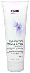 NOW Foods Glucosamine, MSM & Arnica Liposome Lotion - 8 oz - Image 2