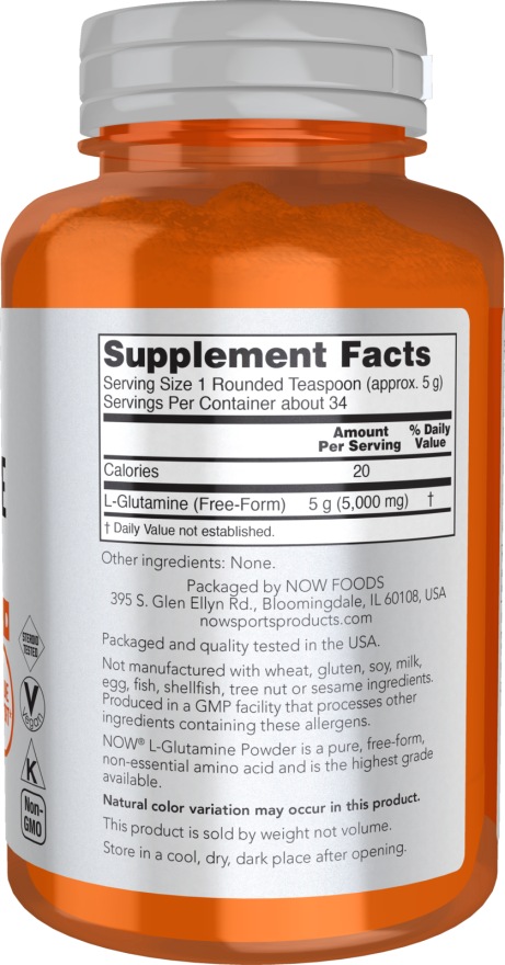 NOW Foods L-Glutamine Powder 6oz. - Image 2