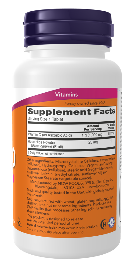 NOW Foods C-1000 Sustained Release 100 Tabs - Image 2