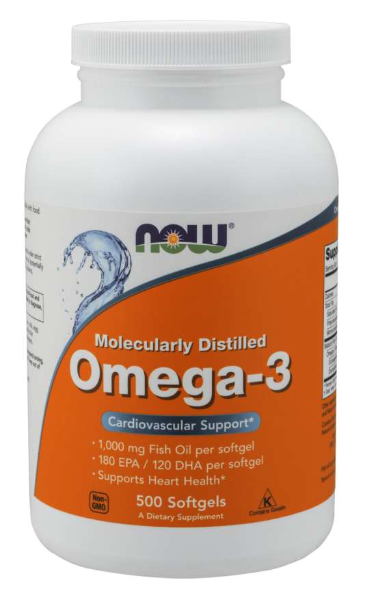 NOW Foods Omega3 1000mg 500 Softgels GoldenTrainer Performance