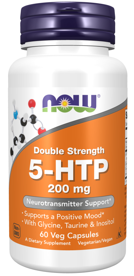 NOW Foods 5-HTP Double Strength 200 mg 60 Veg Capsules