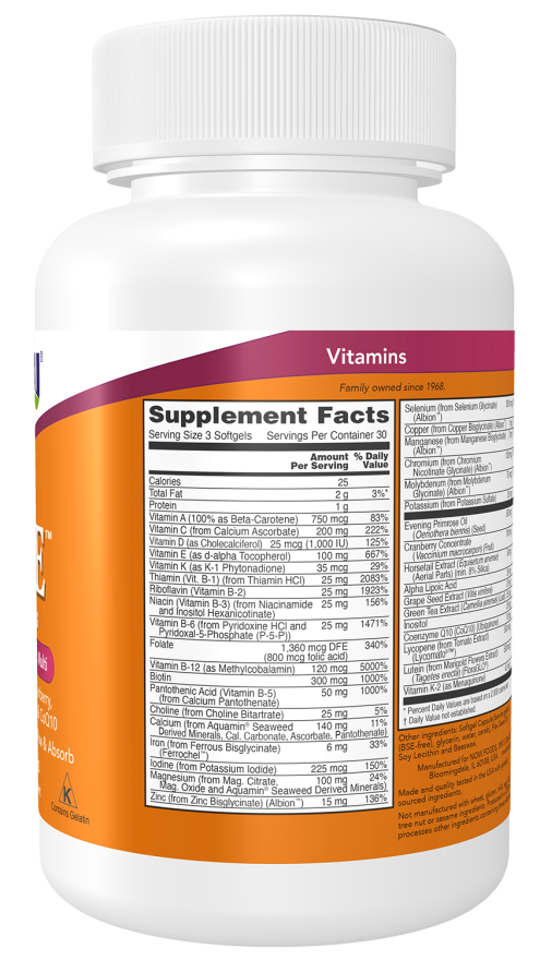 NOW Foods Eve™ Women's Multi-Vitamin 90 or 180 Softgels - Image 2