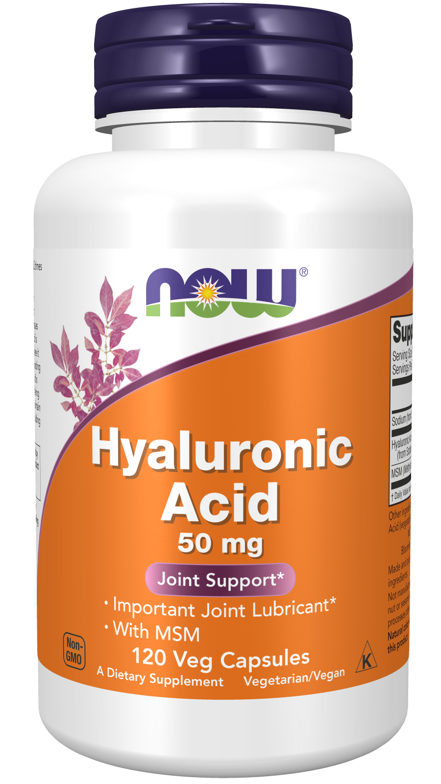 NOW Foods Hyaluronic Acid with MSM 60 Veg Capsules