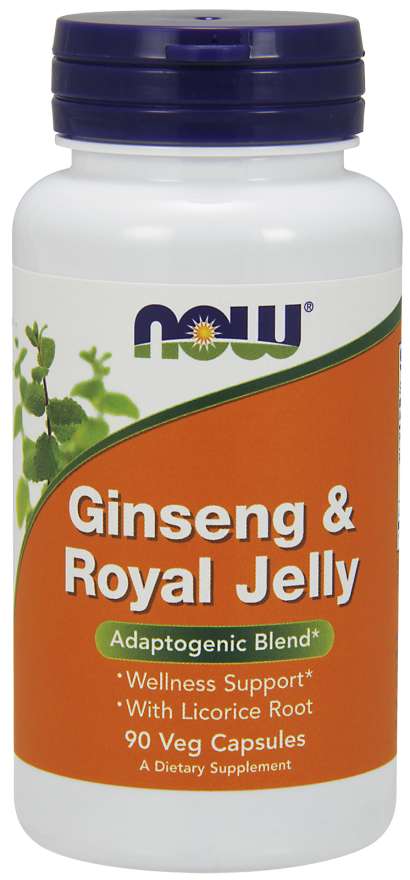 NOW Foods Ginseng & Royal Jelly Veg 90 Capsules