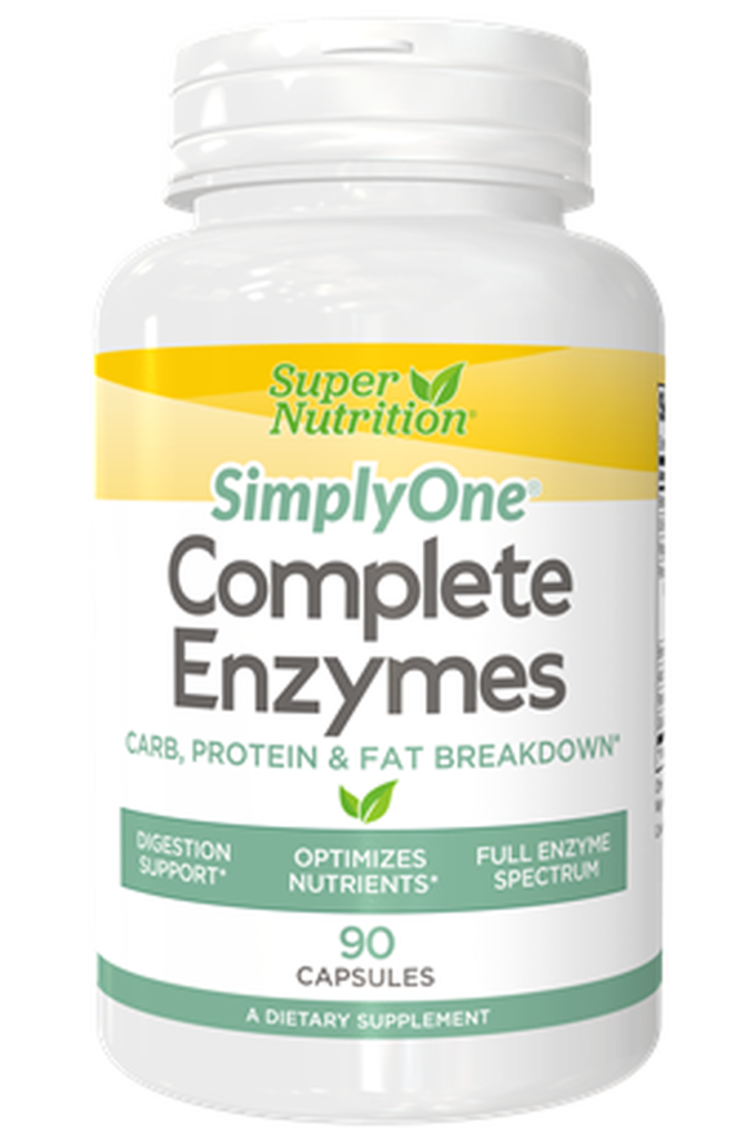 Super Nutrition Simply One Complete Enzymes 90 Caps GoldenTrainer