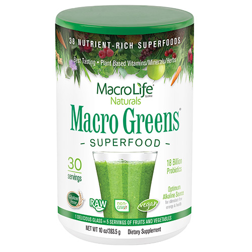 MacroLife Naturals Macro Greens - Superfood - 30 Servings