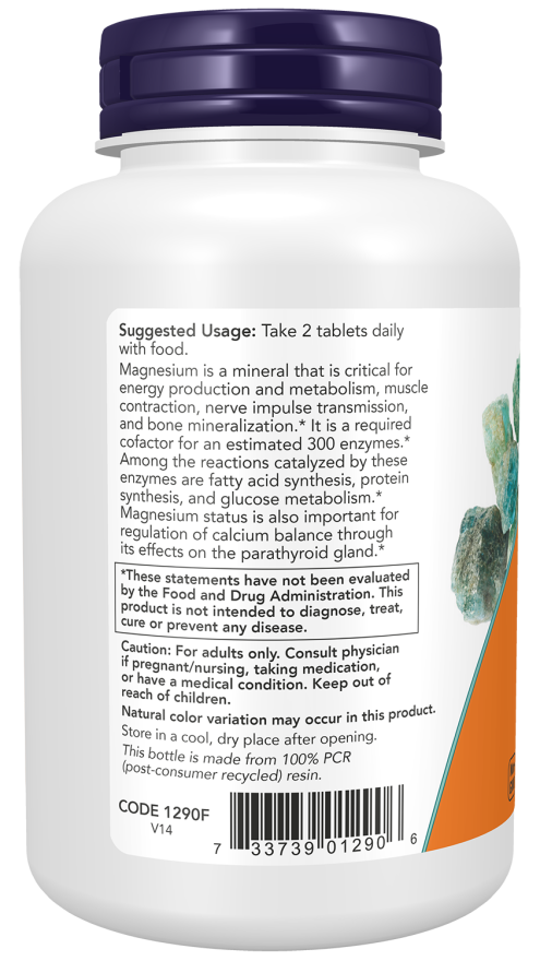 NOW Foods Magnesium Citrate 200mg 100 Tablets & 250 Tablets - Image 4