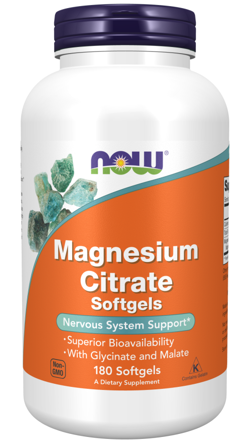NOW Foods Magnesium Citrate 180 Softgels