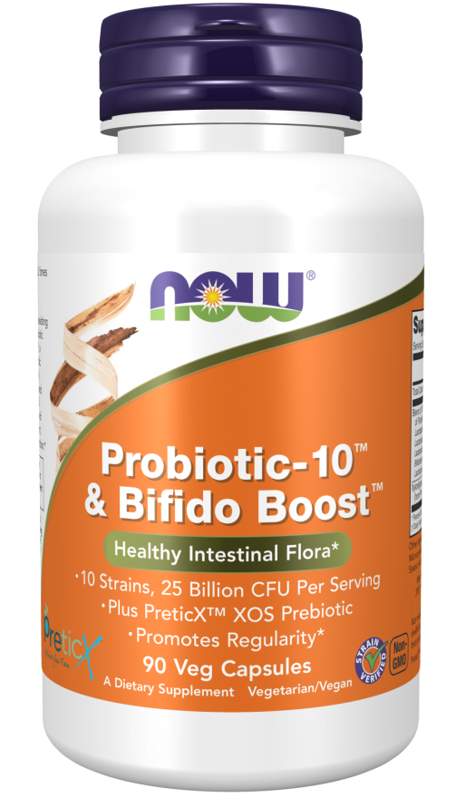 NOW Foods Probiotic-10 + Bifido Boost 90 Caps