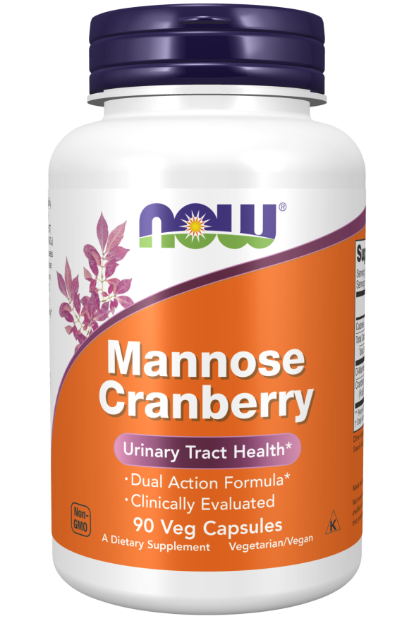 NOW Foods Mannose Cranberry 90 Veg Capsules