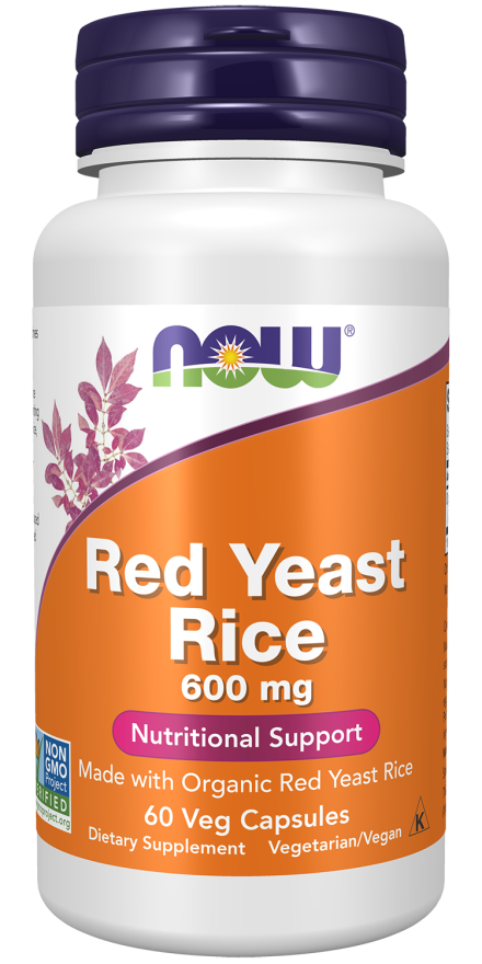 NOW Foods Red Yeast Rice 600mg 60 Veg Caps
