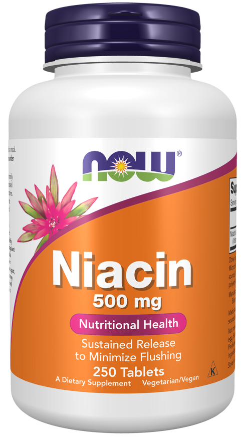 NOW Foods Niacin 500mg 250 Tablets