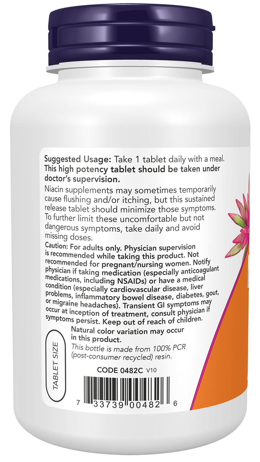 NOW Foods Niacin 500mg 250 Tablets - Image 3