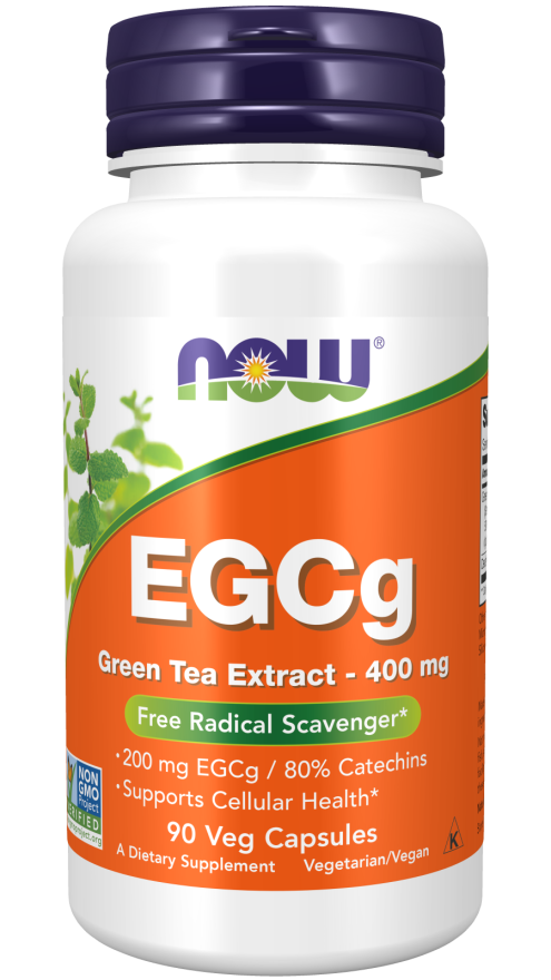 NOW Foods EGCg Green Tea Extract 400mg - 90 & 180 Veg Capsules - Image 2