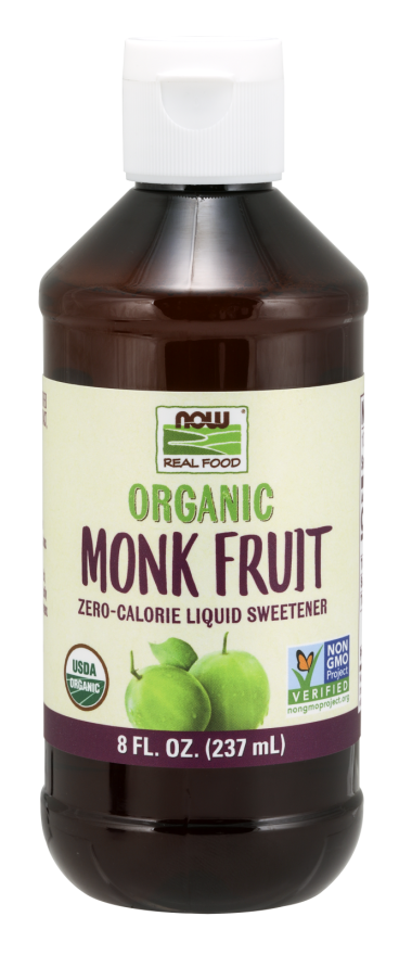 NOW Foods Organic Monk Fruit Sweetener 2 & 8 Fl Oz Bottles - Image 2