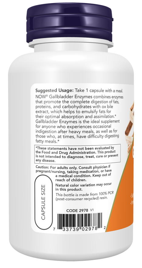 NOW Foods Gallbladder Enzymes 90 Capsules - Image 3