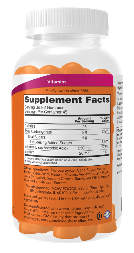 NOW Foods Vitamin C Gummies 90 Count - Image 3