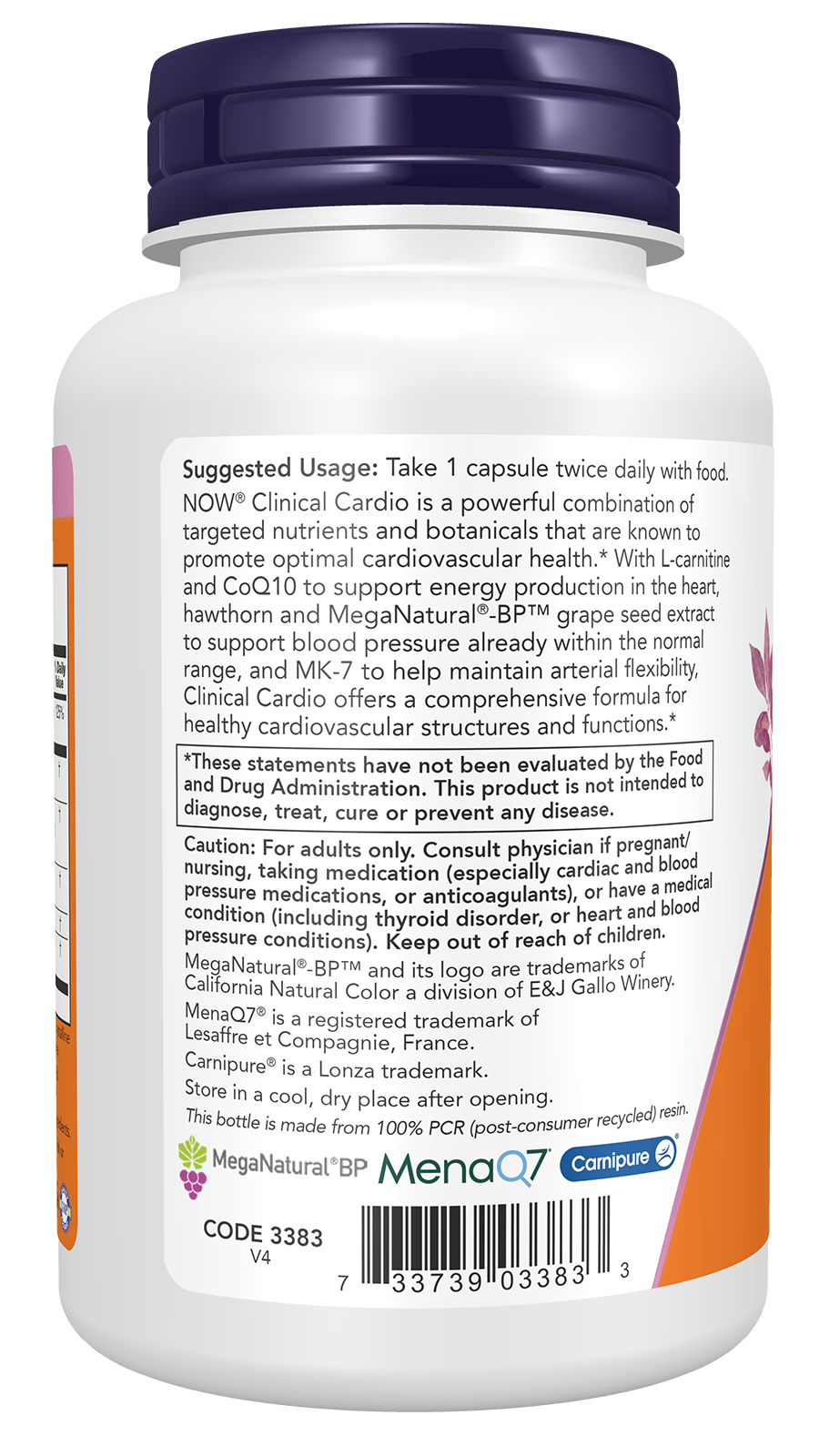 NOW Foods Clinical Cardio 90 Capsules - Image 2