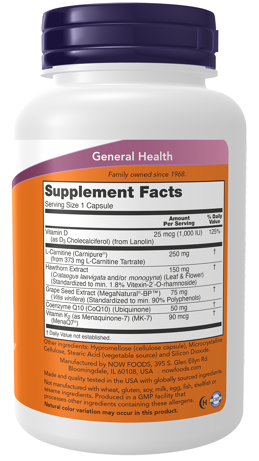 NOW Foods Clinical Cardio 90 Capsules - Image 3