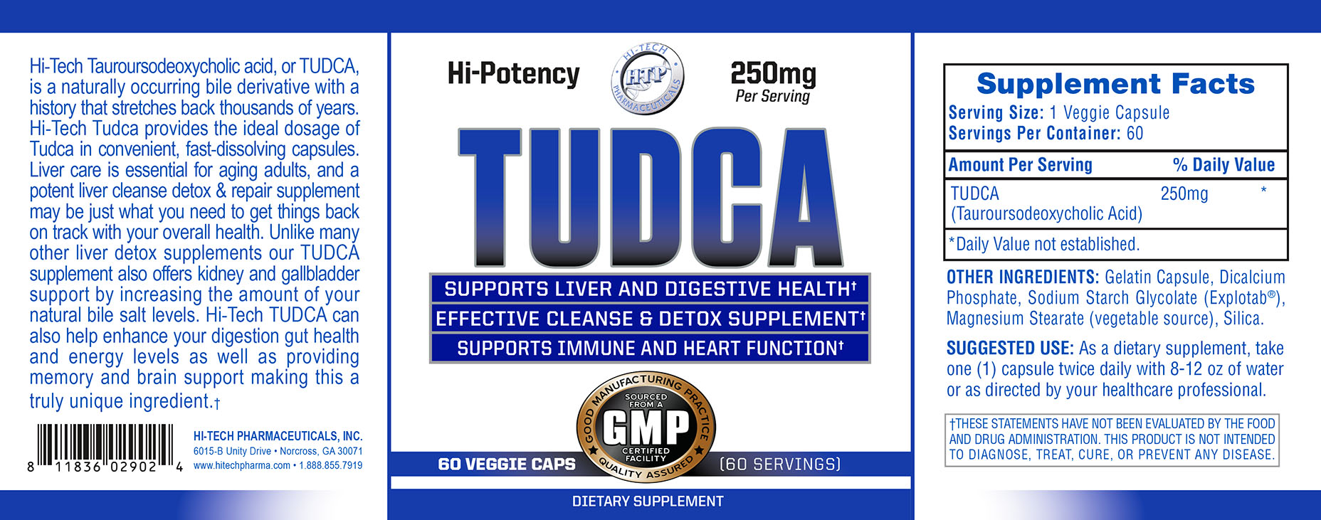 Hi-Tech Pharmaceuticals TUDCA 60 Capsules - Image 2
