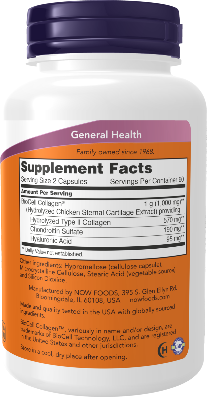 NOW Foods BioCell Collagen® Hydrolyzed Type II Capsules - Image 3
