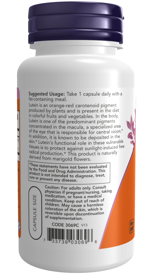 NOW Foods Lutein Double Strength 20mg — 90 Veg Capsules | Eye Health Support - Image 3
