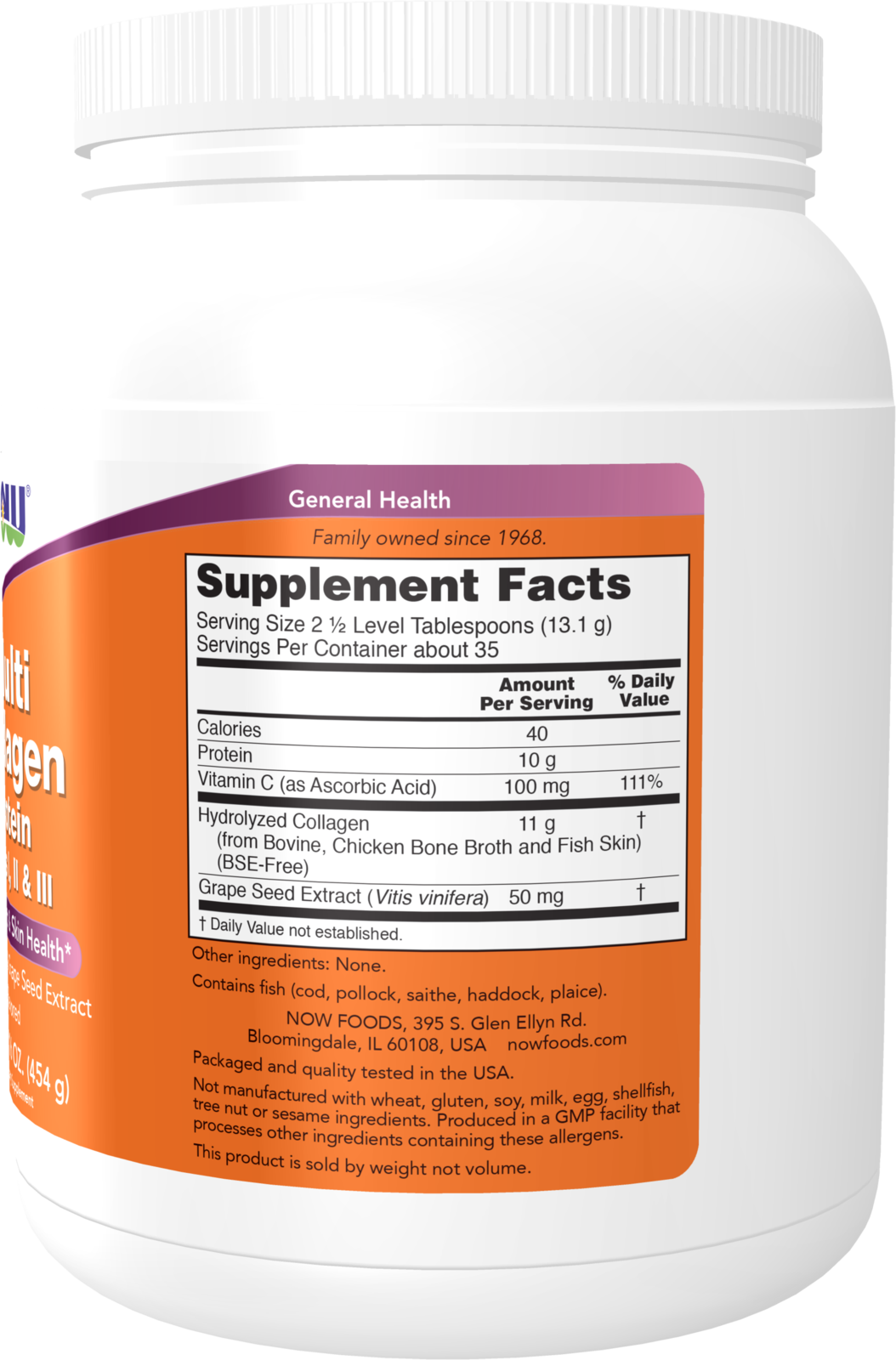 NOW Foods Multi Collagen Protein Types I, II & III Powder - Image 3