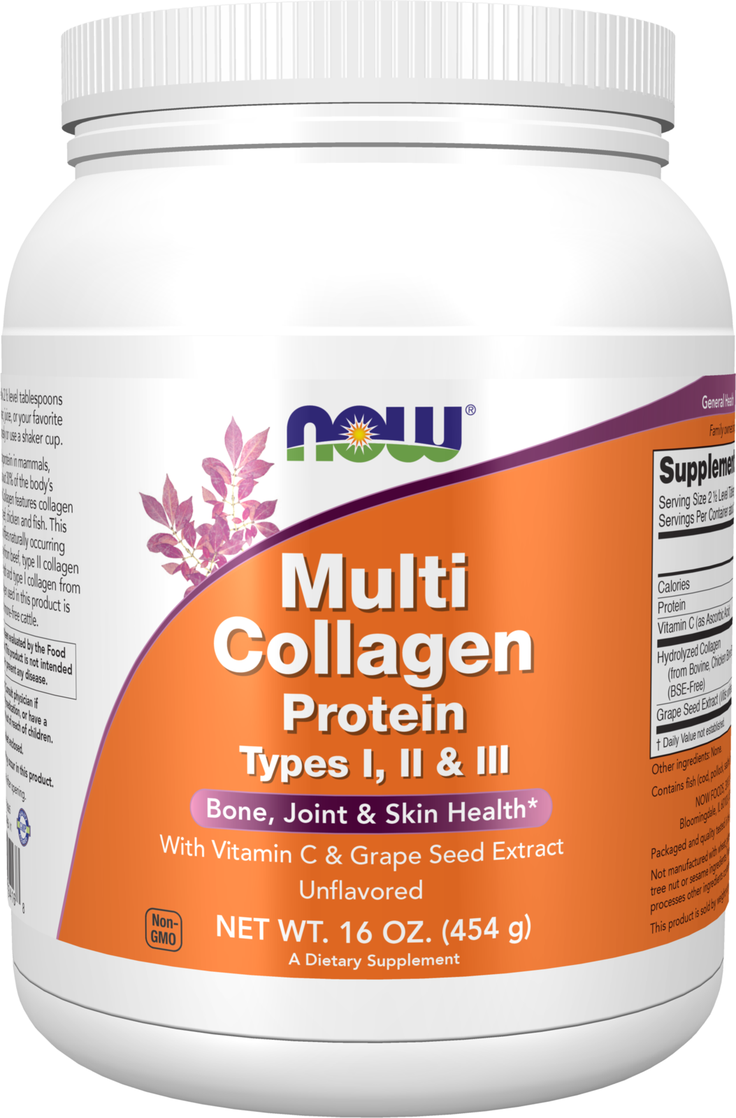 NOW Foods Multi Collagen Protein Types I, II & III Powder