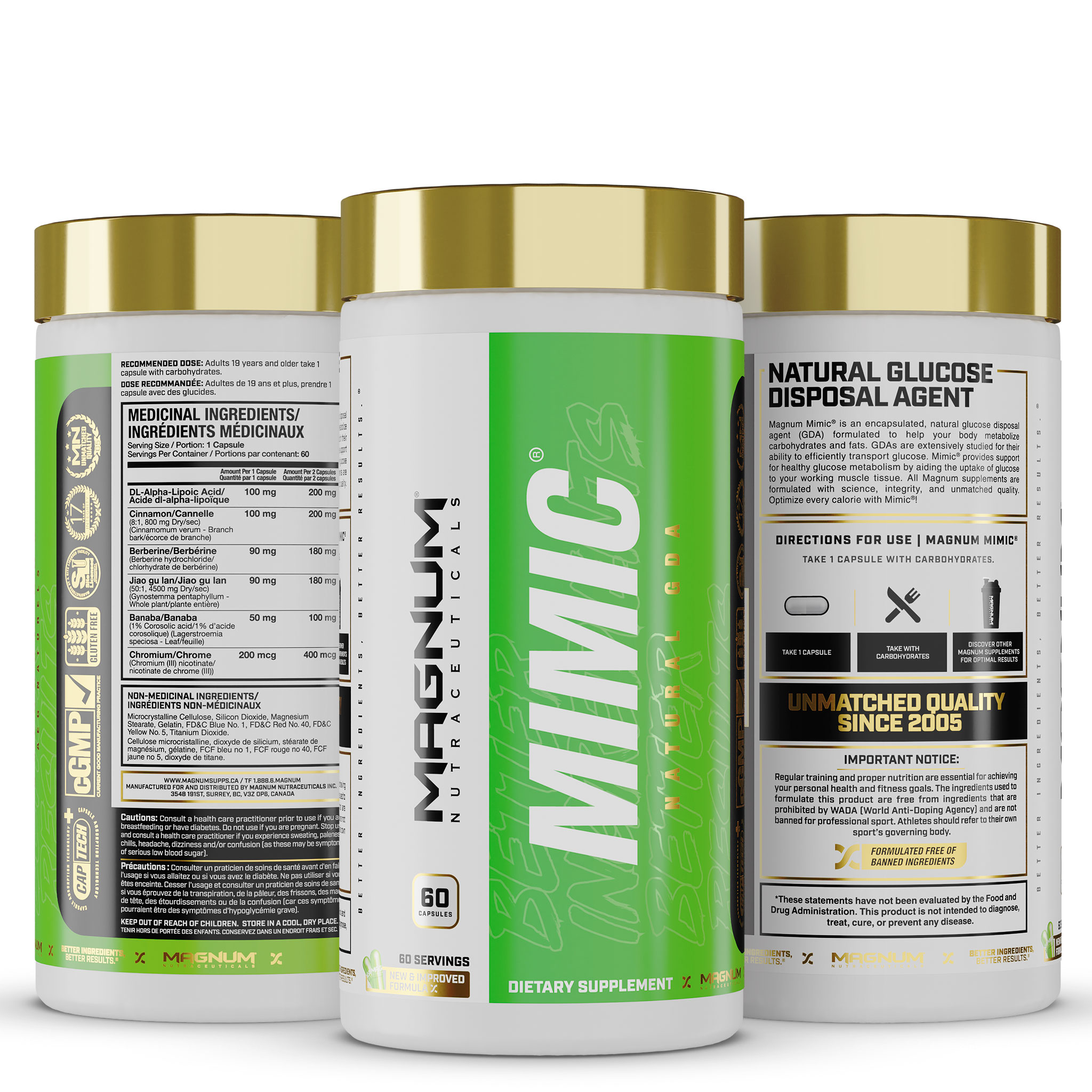 MAGNUM Nutraceuticals MIMIC - Natural GDA - 60 Capsules - Image 4