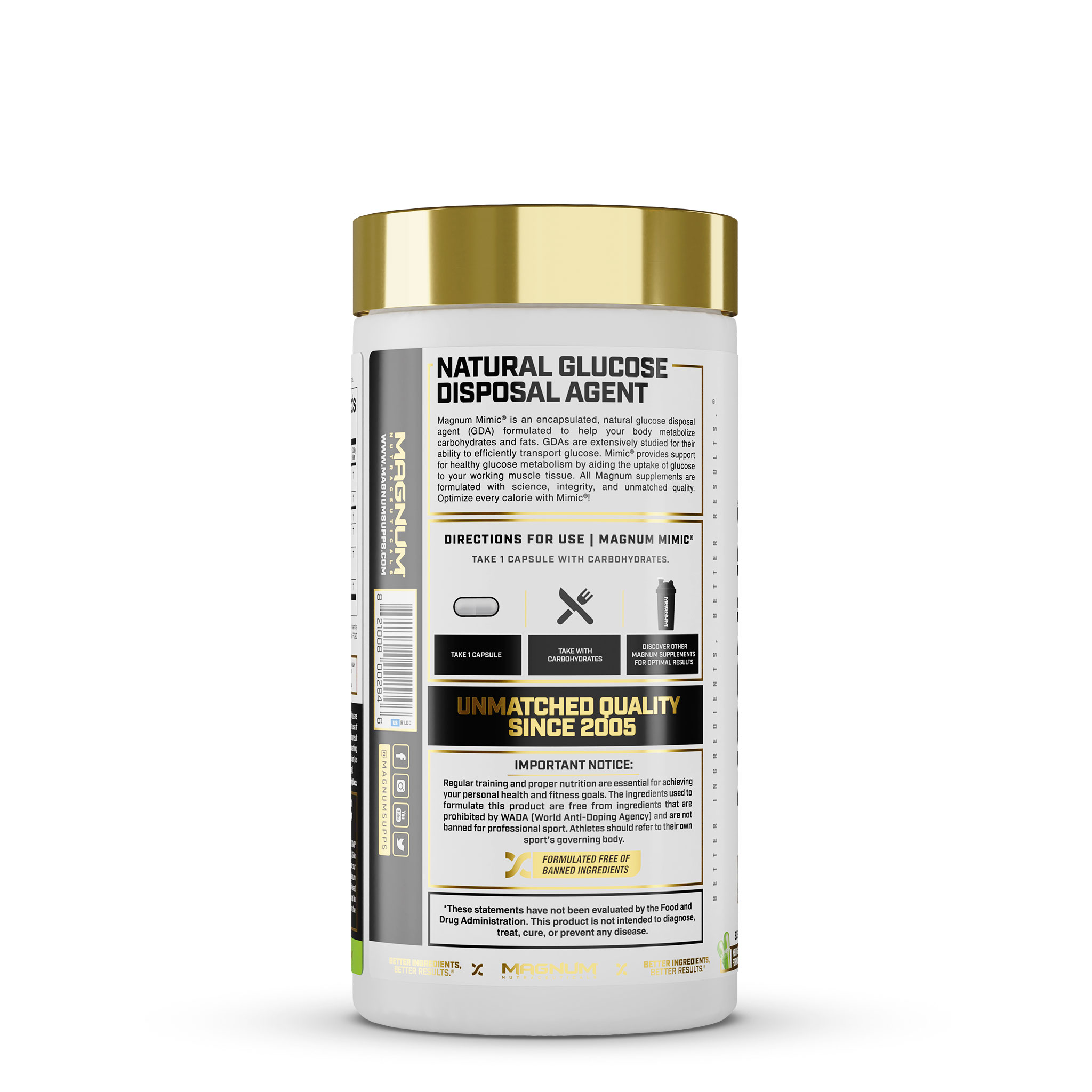 MAGNUM Nutraceuticals MIMIC - Natural GDA - 60 Capsules - Image 2