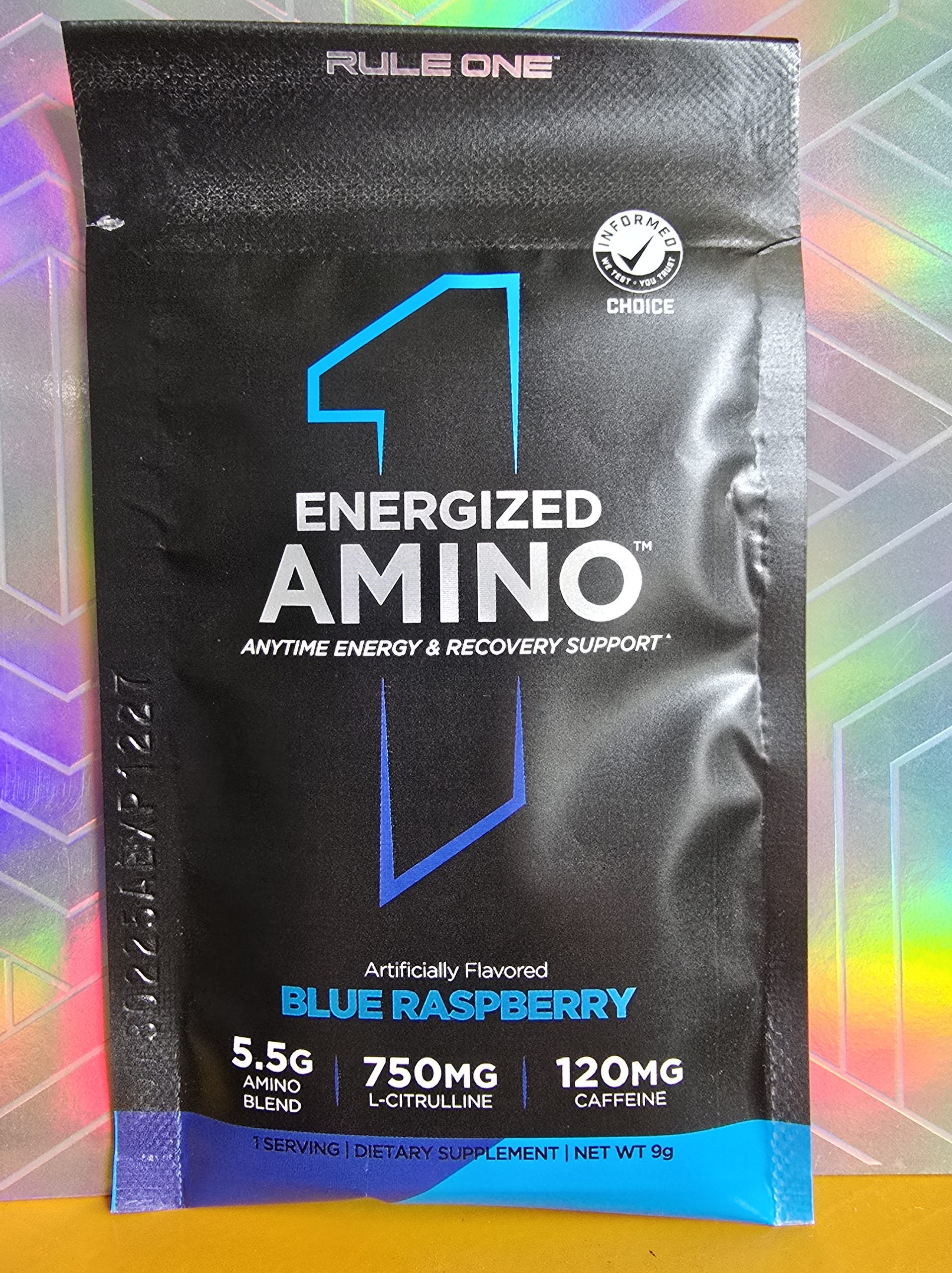 Rule One Energized Amino 1 Serving Blue Raspberry